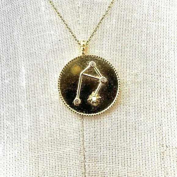 Gorjana 18k gold plated libra opalite coin necklace - Picture 11 of 11